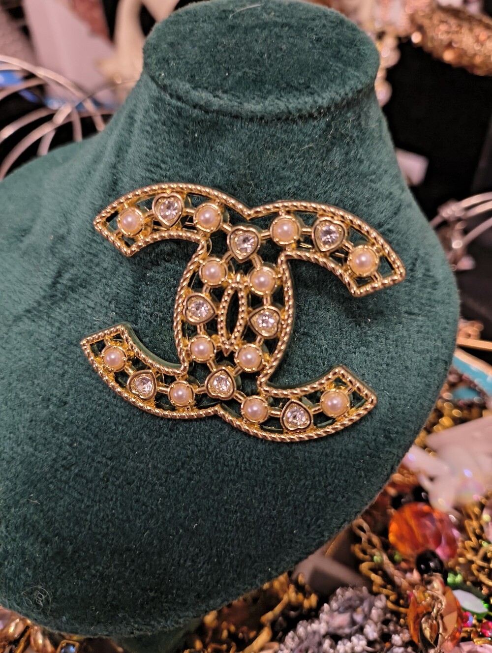 Rare!Chanel Heart Brooch